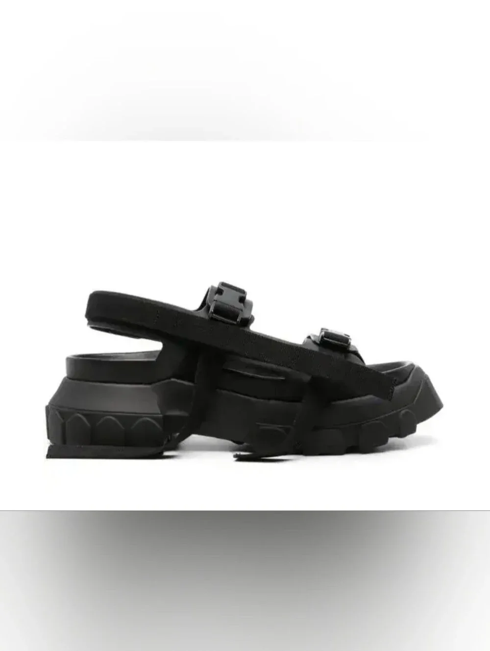 Mens Rick Owens Tractor Chunky Sandals in Black Leather Mens 44/11 USA